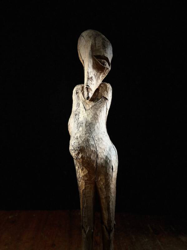 Rzeźba drewniana / Wooden sculpture „Baltazar / Balthazar” – 130×30 cm
