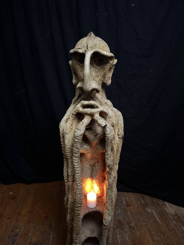Rzeźba drewniana / Wooden sculpture „Praojciec / Forefather” – 140×30 cm
