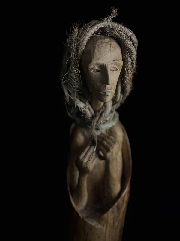Rzeźba drewniana / Wooden sculpture „Dusza / Soul” – 155×40 cm