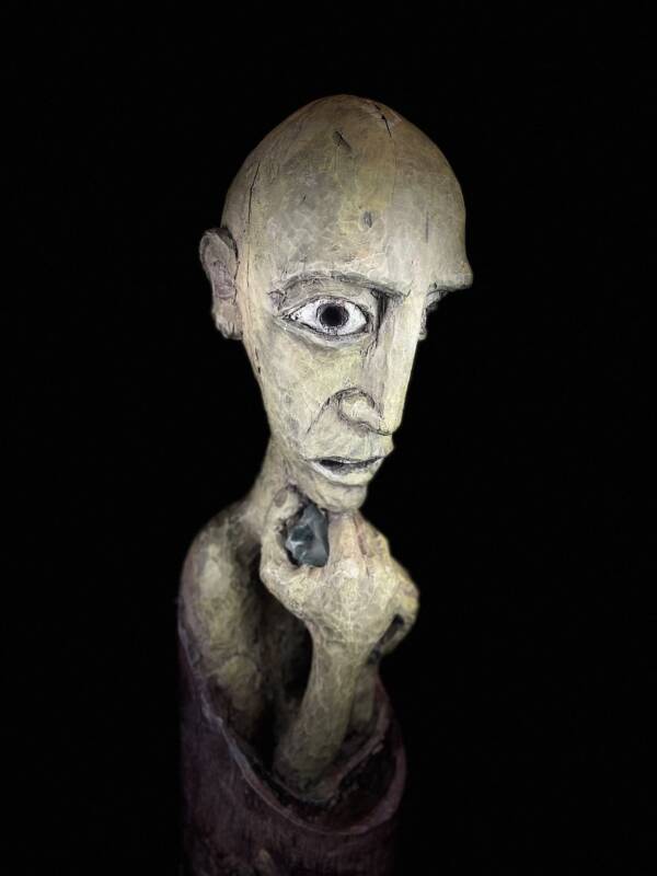 Rzeźba drewniana / Wooden sculpture „Sąsiad / Neighbour” – 150×40 cm